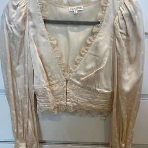 For Love And Lemons Cream Lace Blouse